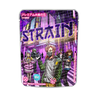 Editable Strain Mylar Pouches Pre - Labeled - 3.5g (1/8oz)