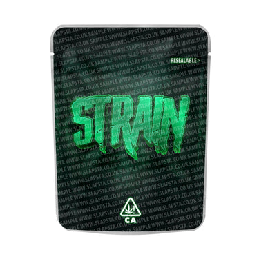 Editable Strain Mylar Pouches Pre - Labeled - 3.5g (1/8oz)