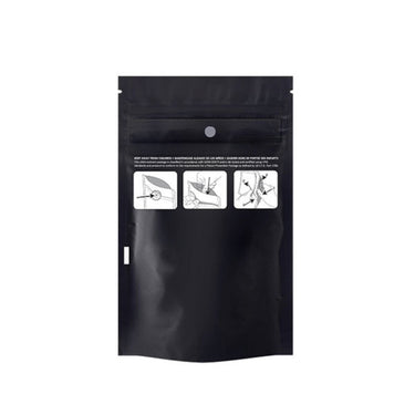 Eighth Ounce (3.5g) Child Resistant Mylar Bags Black / Clear - SLAPSTA