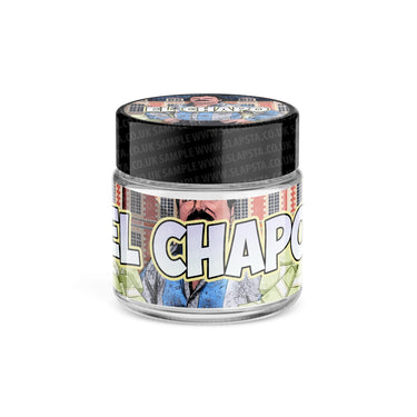 El Chapo Glass Jars Pre - Labeled - 3.5grams (1/8oz)