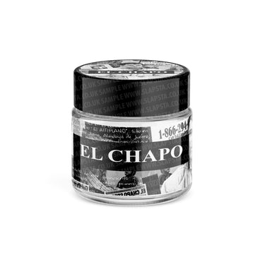 El Chapo Glass Jars Pre - Labeled - 3.5grams (1/8oz)