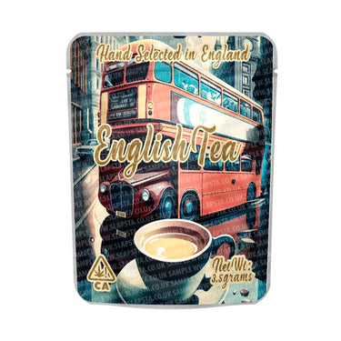 English Tea Mylar Pouches Pre - Labeled - 3.5g (1/8oz)