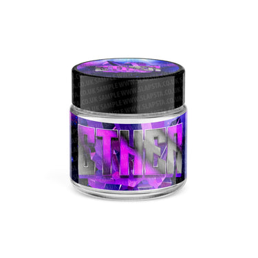 Ether Glass Jars Pre - Labeled - 3.5grams (1/8oz)