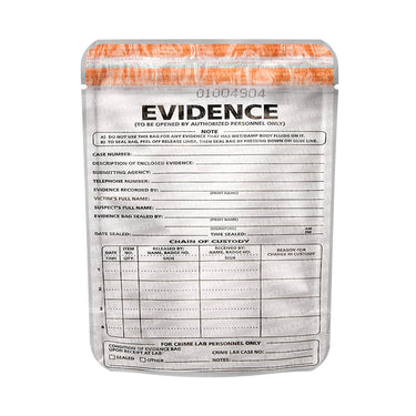 Evidence Bag Mylar Pouches Pre - Labeled - 3.5g (1/8oz)