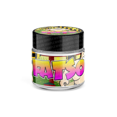 Fatso Glass Jars Pre - Labeled - 3.5grams (1/8oz)