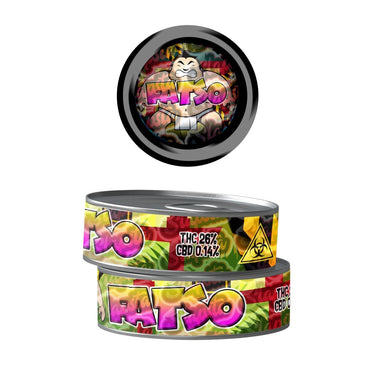Fatso Pre - Labeled 3.5g Self - Seal Tins - 60pcs