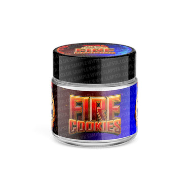 Fire Cookies Glass Jars Pre - Labeled - 3.5grams (1/8oz)