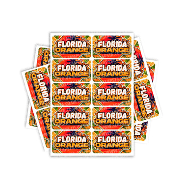 Florida Orange Rectangle / Pre-Roll Labels - Pre-Roll (10.16cm x 6.7cm) / 10