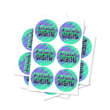 Forbidden Breath Circular Stickers - 2.5cm