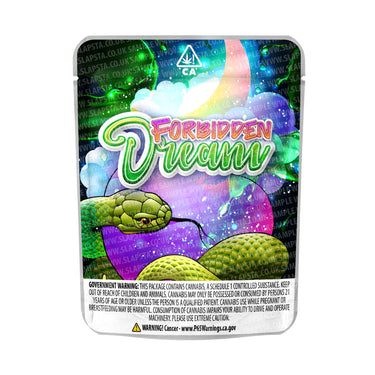 Forbidden Dream Mylar Pouches Pre - Labeled - 3.5g (1/8oz)