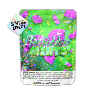 Forbidden Mints SFX Mylar Pouches Pre-Labeled - 3.5g (1/8oz) / No / 16pcs