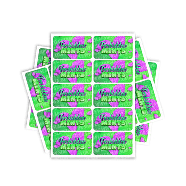 Forbidden Mintz Rectangle / Pre - Roll Labels - Pre - Roll (10.16cm x 6.7cm)