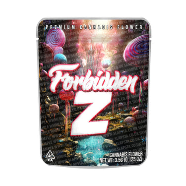 Forbidden Z Mylar Pouches Pre - Labeled - 3.5g (1/8oz)