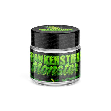 Frankensteins Monster Glass Jars Pre - Labeled - 3.5grams (1/8oz)
