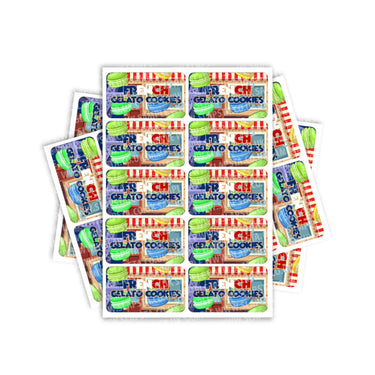 French Gelato Cookies Rectangle / Pre-Roll Labels - Pre-Roll (10.16cm x 6.7cm) / 10