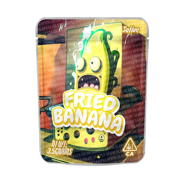 Fried Banana Mylar Pouches Pre - Labeled - 3.5g (1/8oz)