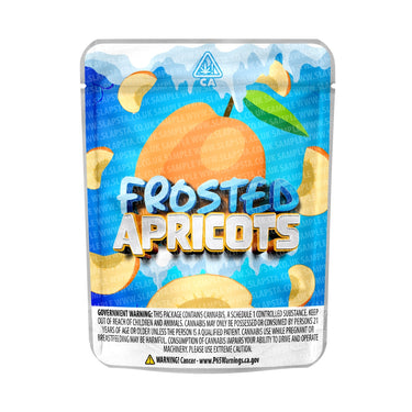 Frosted Apricots Mylar Pouches Pre - Labeled - 3.5g (1/8oz)