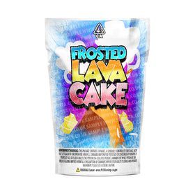 Frosted Lava Cake Mylar Pouches Pre-Labeled