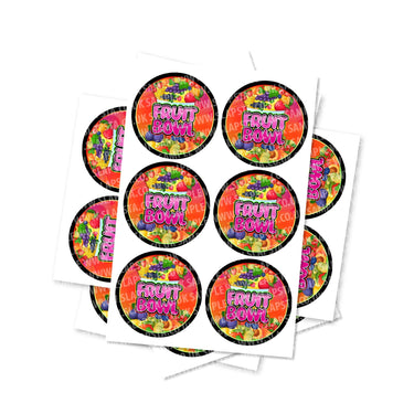 Fruit Bowl Circular Stickers - 2.5cm