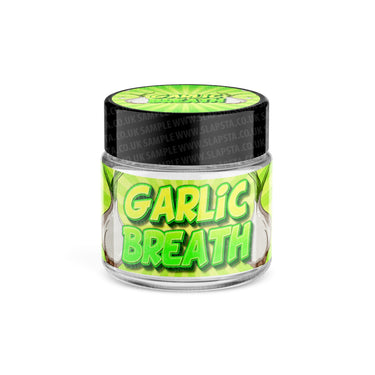 Garlic Breath Glass Jars Pre - Labeled - 3.5grams (1/8oz)