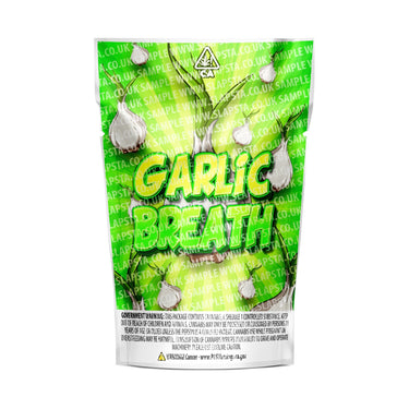 Garlic Breath Mylar Pouches Pre-Labeled - 3.5g (1/8oz) / No / 16pcs