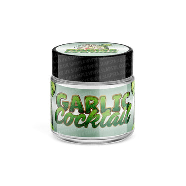 Garlic Cocktail Glass Jars Pre - Labeled - 3.5grams (1/8oz)