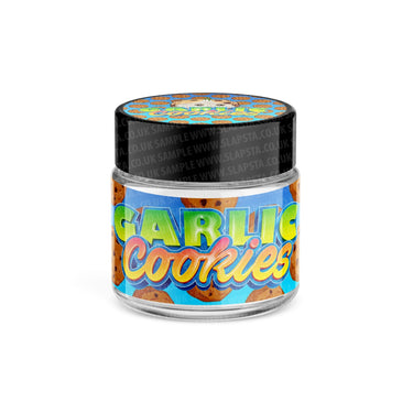 Garlic Cookies Glass Jars Pre - Labeled - 3.5grams (1/8oz)