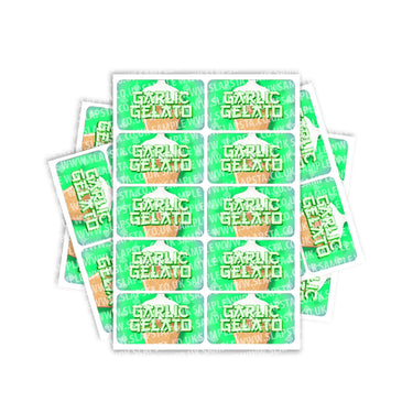Garlic Gelato Rectangle / Pre - Roll Labels - Pre - Roll (10.16cm x 6.7cm)