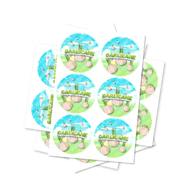 Garlicane Circular Stickers - 2.5cm