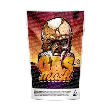 Gas Mask Mylar Pouches Pre-Labeled - 3.5g (1/8oz) / No / 16pcs