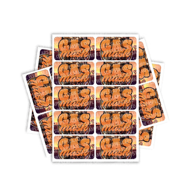 Gas Mask Rectangle / Pre-Roll Labels - Pre-Roll (10.16cm x 6.7cm) / 10