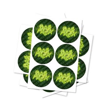 Gas Pack Circular Stickers - 2.5cm