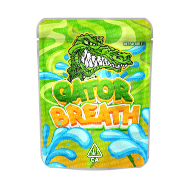 Gator Breath Mylar Pouches Pre - Labeled - 3.5g (1/8oz)