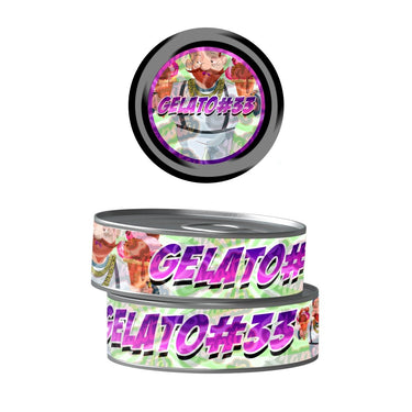 Gelato 33 Pre - Labeled 3.5g Self - Seal Tins - 60pcs
