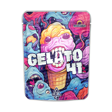Gelato 41 Mylar Pouches Pre - Labeled - 3.5g (1/8oz)