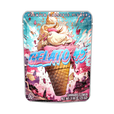 Gelato 45 Mylar Pouches Pre - Labeled - 3.5g (1/8oz)
