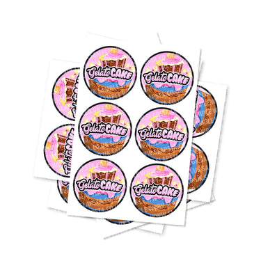 Gelato Cake Circular Stickers - 2.5cm