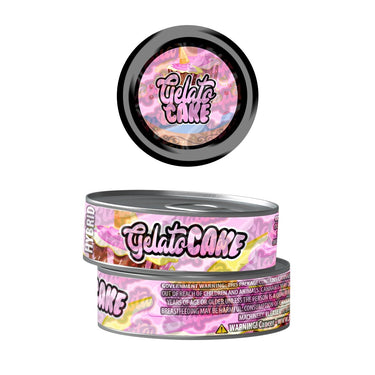 Gelato Cake Pre - Labeled 3.5g Self - Seal Tins - 60pcs