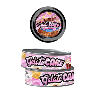Gelato Cake Pre - Labeled 3.5g Self - Seal Tins - 60pcs