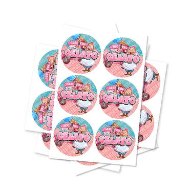 Gelato Circular Stickers - 2.5cm