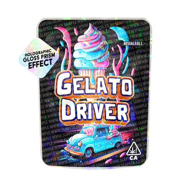 Gelato Driver SFX Mylar Pouches Pre - Labeled - 3.5g (1/8oz)