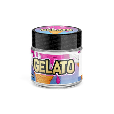 Gelato Glass Jars Pre - Labeled - 3.5grams (1/8oz)