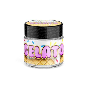 Gelato Glass Jars Pre - Labeled - 3.5grams (1/8oz)
