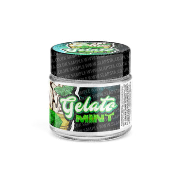 Gelato Mint Glass Jars Pre - Labeled - 3.5grams (1/8oz)