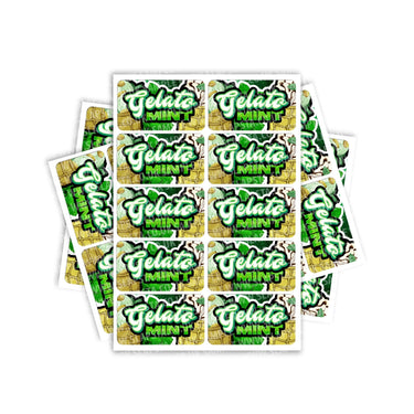 Gelato Mint Rectangle / Pre-Roll Labels - Pre-Roll (10.16cm x 6.7cm) / 10