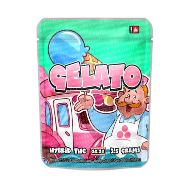 Gelato Mylar Pouches Pre-Labeled - 3.5g (1/8oz) / No / 16pcs