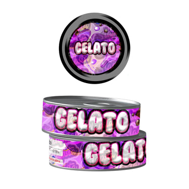 Gelato Pre - Labeled 3.5g Self - Seal Tins - 60pcs