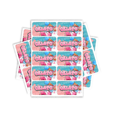 Gelato Rectangle / Pre - Roll Labels - Pre - Roll (10.16cm x 6.7cm)