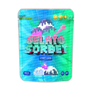 Gelato Sorbet Mylar Pouches Pre - Labeled - 3.5g (1/8oz)