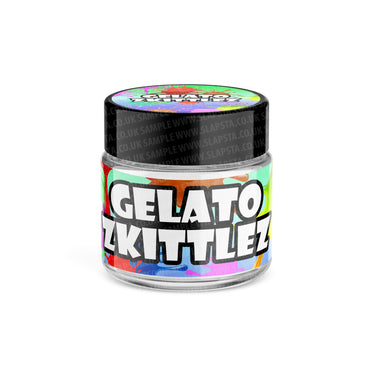 Gelato Zkittlez Glass Jars Pre - Labeled - 3.5grams (1/8oz)